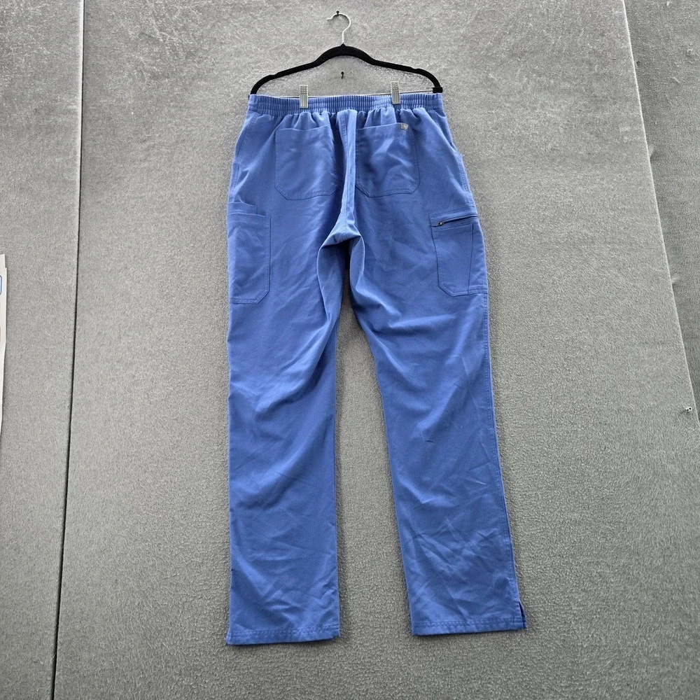 FIGS Women Scrub Pants L/T Blue Yola Skinny Cargo PO#1518 31